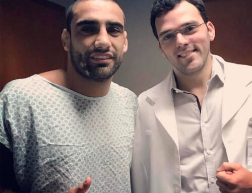Dr. Thiago Bernardo opera campeão mundial de Jiu Jitsu Leandro Lo